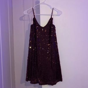 Maroon Sequin Dress